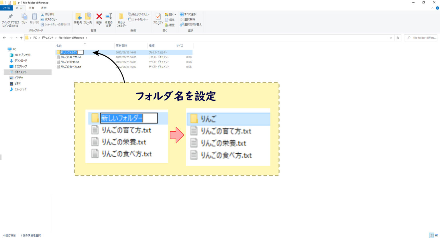File Folder Difference