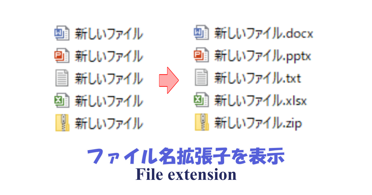 ファイル名拡張子表示(file- extension)