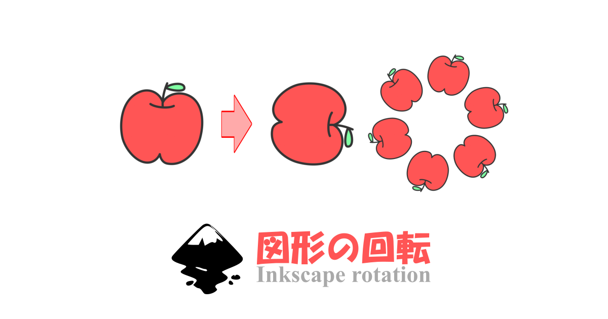 Inkscapeで図形・画像・文字の回転