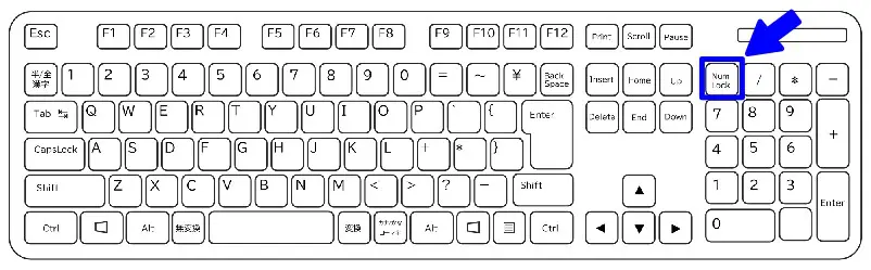 「NumLock」キー